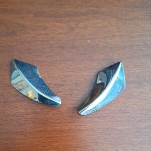 Vintage Silver Tone Clip On Earrings